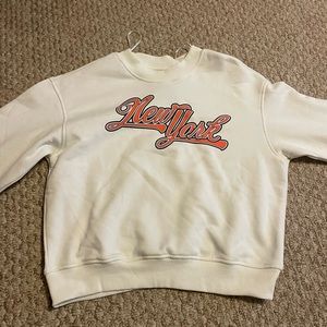 New york white crewneck